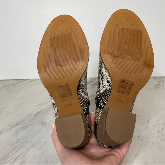Madewell Rosie Snake Print Heeled Booties 7 1/2 - Picture 11 of 12
